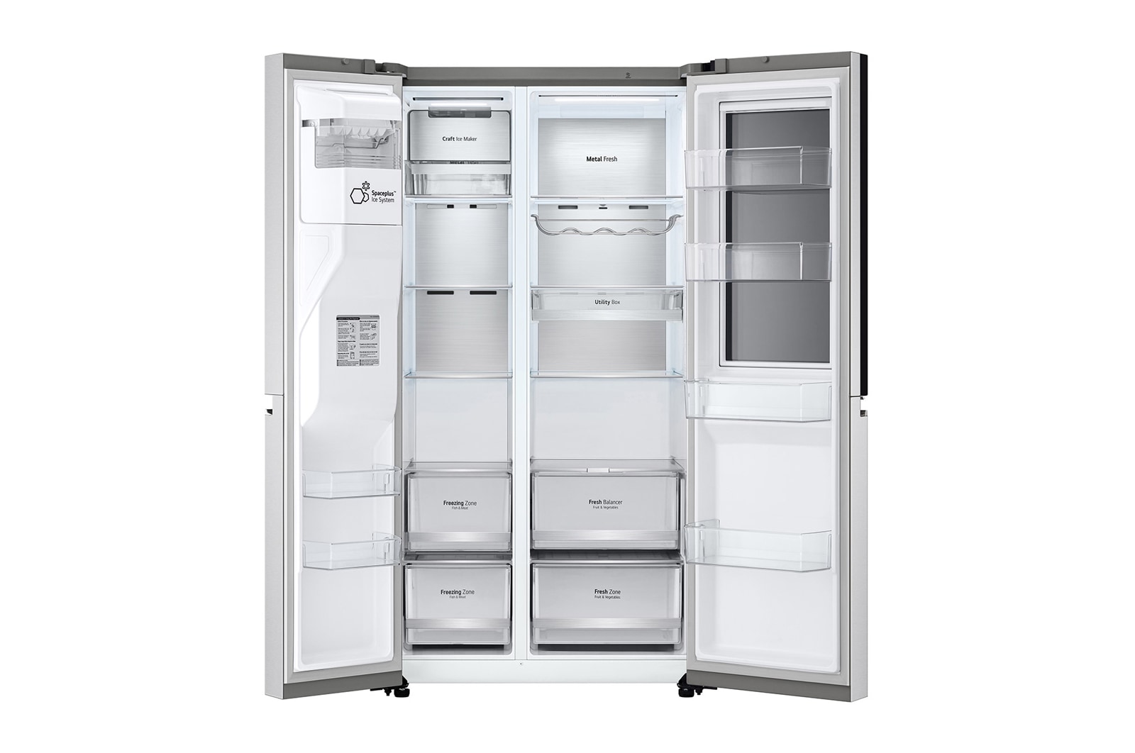 LG Frigorífico Americano | 635 L | Etiqueta energética E | InstaView? | Door-in-Door? | DoorCooLing+? | Craft Ice? | UVnano?, GSXV90BSDE