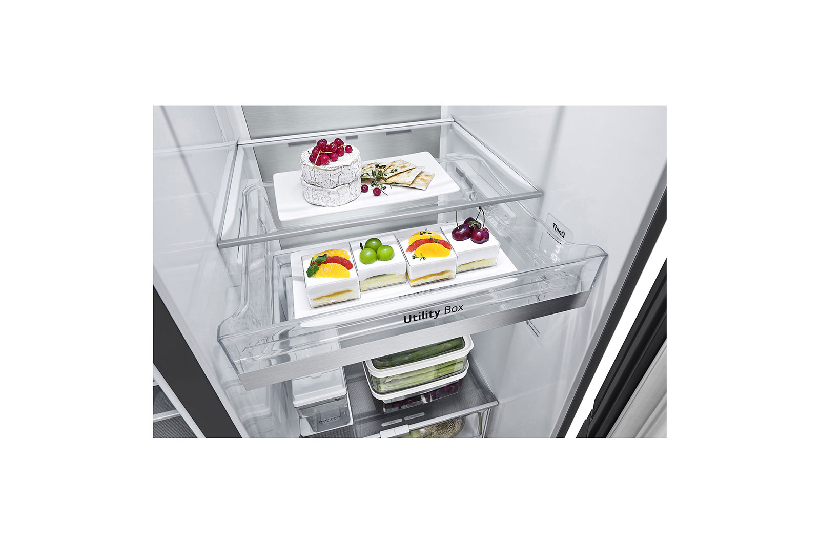 LG Frigorífico Americano | 635 L | Etiqueta energética E | InstaView? | Door-in-Door? | DoorCooLing+? | Dispensador sem canaLiza??o | UVnano?, GSXV91MCAE