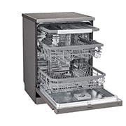 LG Máquina de lavar loi?a LG DF325FP, QuadWash?, 3 cestos reguláveis, eficiência energética E, inox, DF325FP