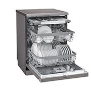 LG Máquina de lavar loi?a LG DF325FP, QuadWash?, 3 cestos reguláveis, eficiência energética E, inox, DF325FP