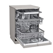 LG Máquina de lavar loi?a LG DF325FPS, QuadWash?, 3 cestos reguláveis, eficiência energética E, TrueSteam?, inox, DF325FPS