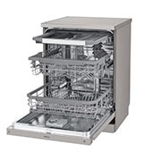 LG Máquina de lavar loi?a LG DF325FPS, QuadWash?, 3 cestos reguláveis, eficiência energética E, TrueSteam?, inox, DF325FPS