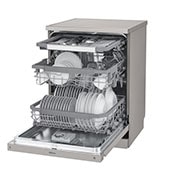 LG Máquina de lavar loi?a LG DF325FPS, QuadWash?, 3 cestos reguláveis, eficiência energética E, TrueSteam?, inox, DF325FPS