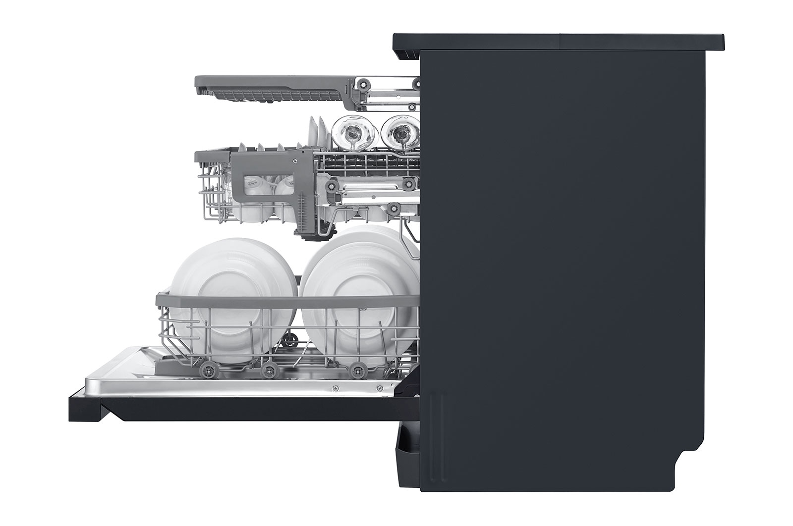 LG Máquina de Lavar Loi?a | 14 conjuntos | Etiqueta energética C | QuadWash? | EasyRack? | TrueSteam? | Abertura automática de porta, DF455HMS