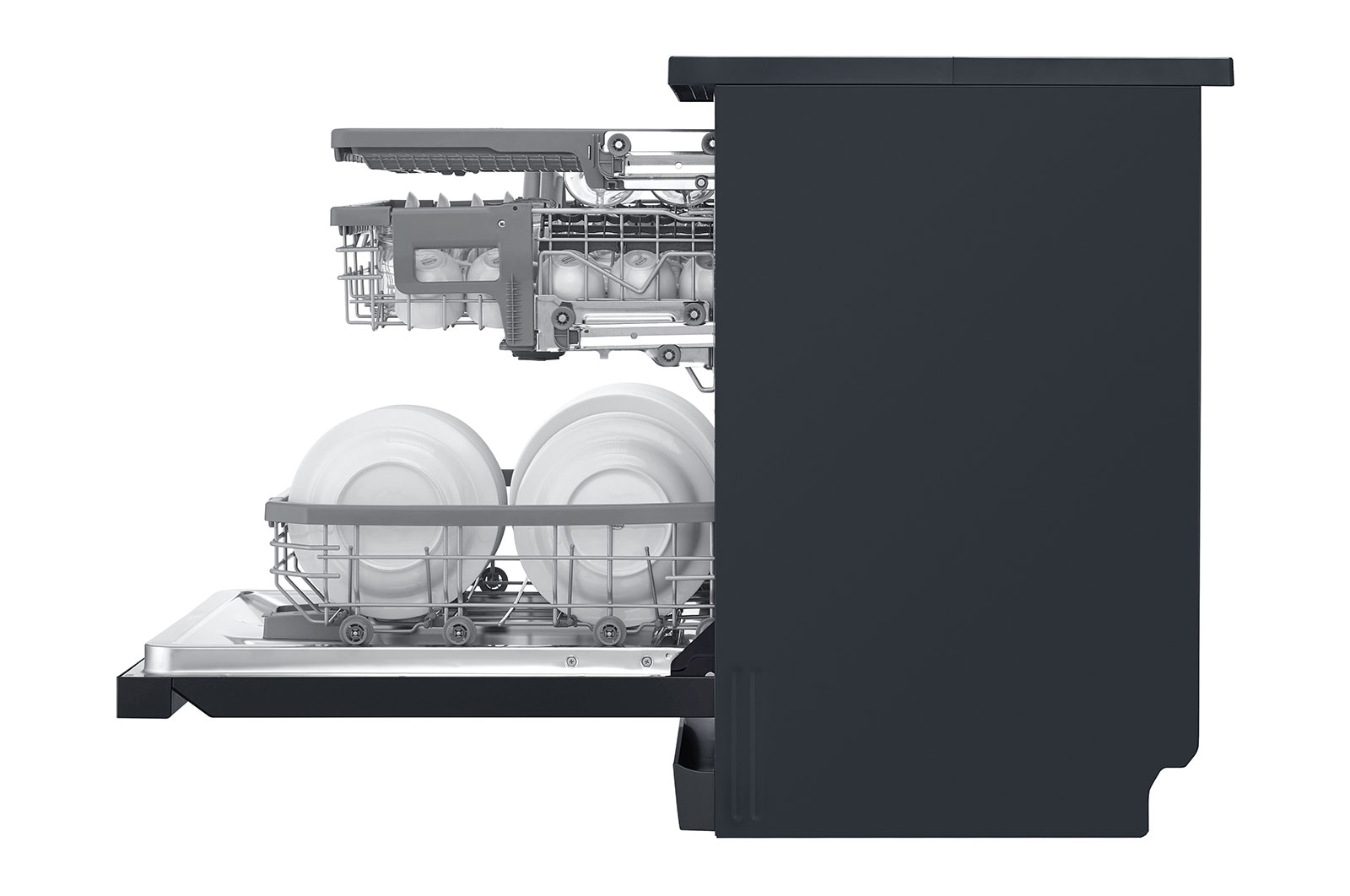LG Máquina de Lavar Loi?a | 14 conjuntos | Etiqueta energética C | QuadWash? | EasyRack? | TrueSteam? | Abertura automática de porta, DF455HMS