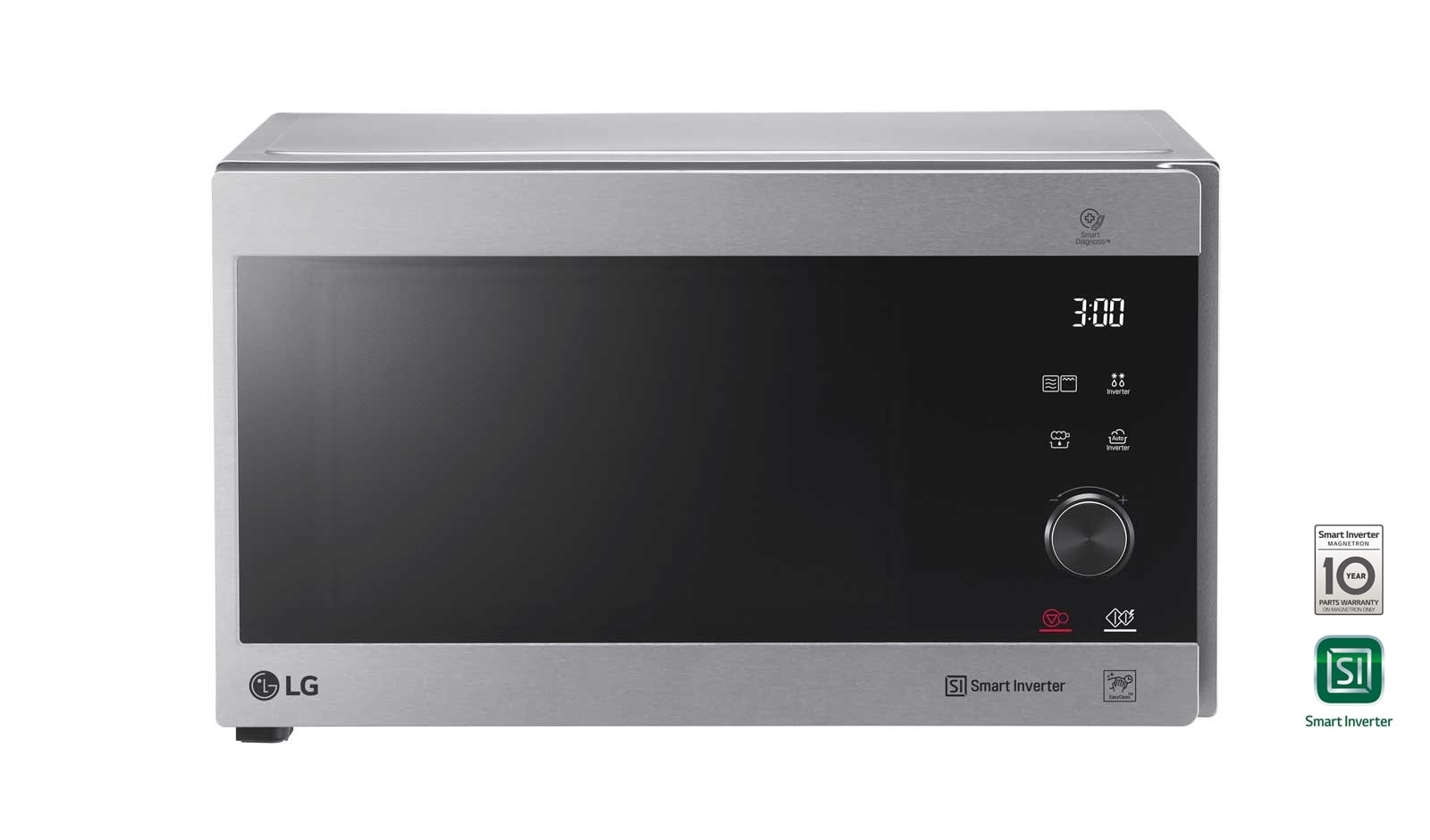 Vista frontal de Micro-ondas com griLL | 25 L | 1000 W | Smart Inverter | EasyCLean? MH6565CPS