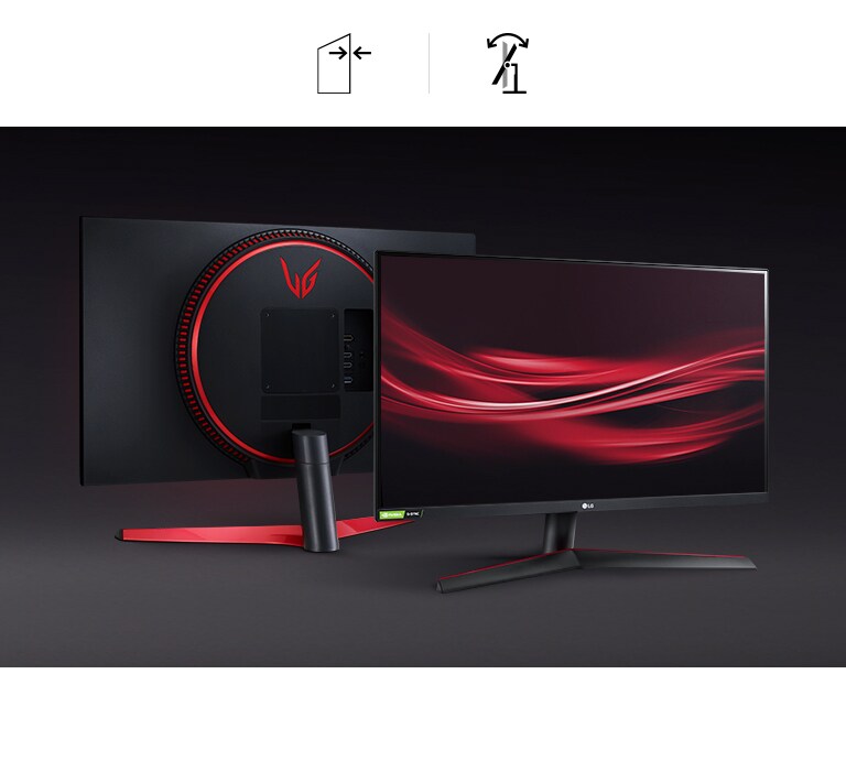 monitor com um design elegante e praticamente sem moldura com suporte de inclina??o ajustável