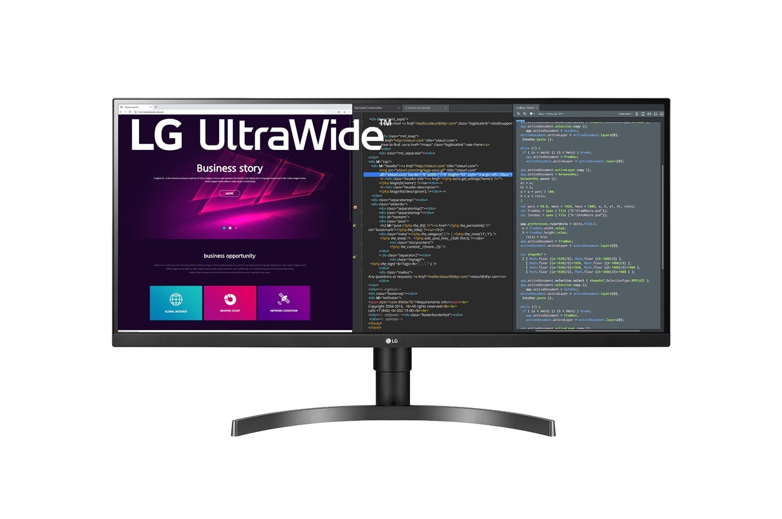 LG Monitor 34'' UltraWide? QHD (3440 x 1440) IPS, 34WN750P-B