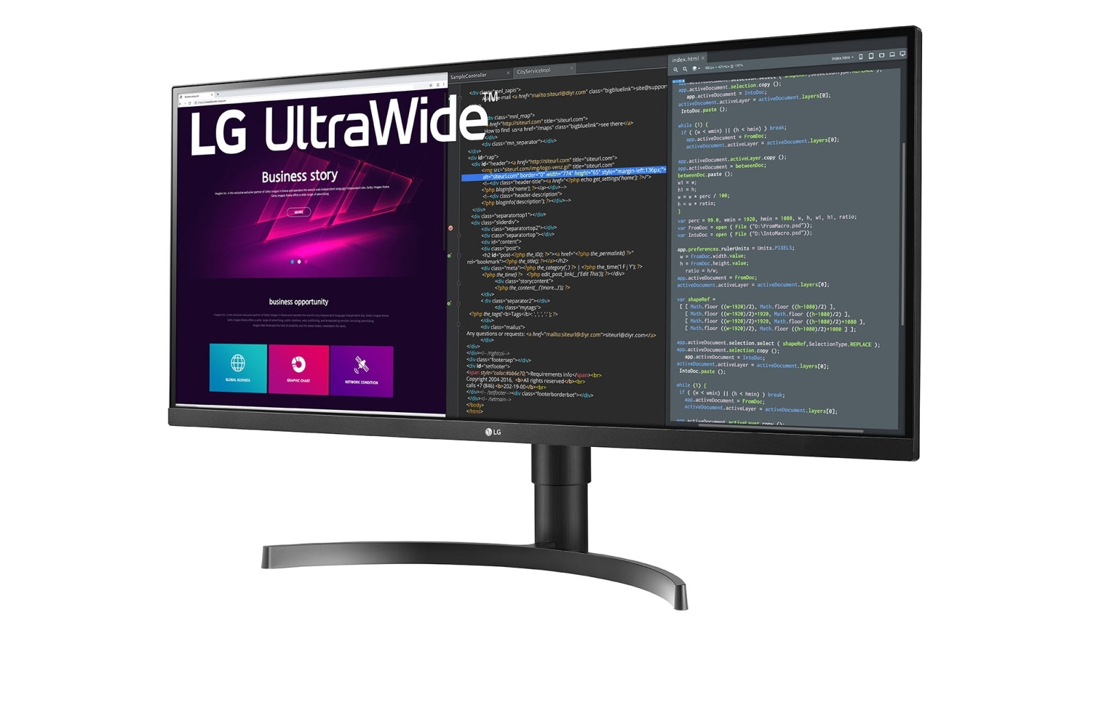LG Monitor 34'' UltraWide? QHD (3440 x 1440) IPS, 34WN750P-B