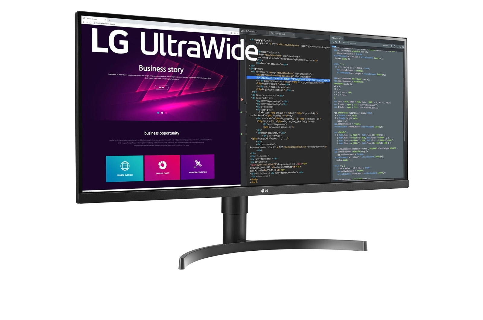 LG Monitor 34'' UltraWide? QHD (3440 x 1440) IPS, 34WN750P-B