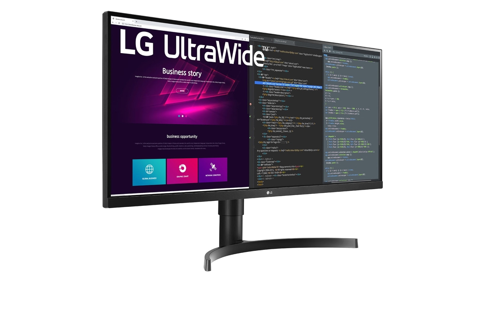 LG Monitor 34'' UltraWide? QHD (3440 x 1440) IPS, 34WN750P-B