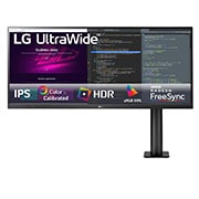 vista frontal com o bra?o do monitor à direita