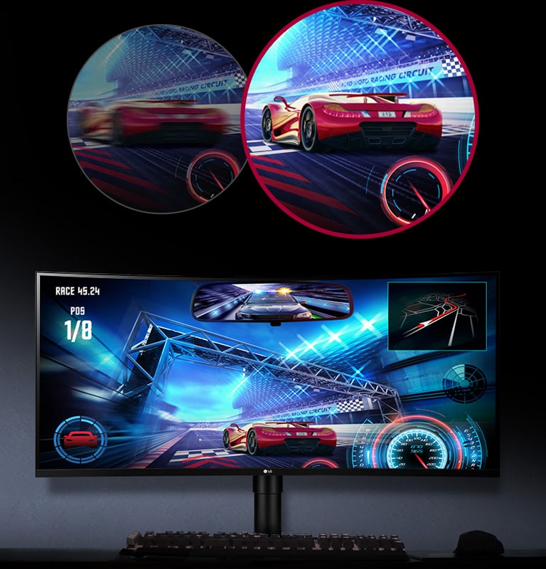 Imagem convencional comparada com imagem de 100 Hz e 5 ms (GTG)