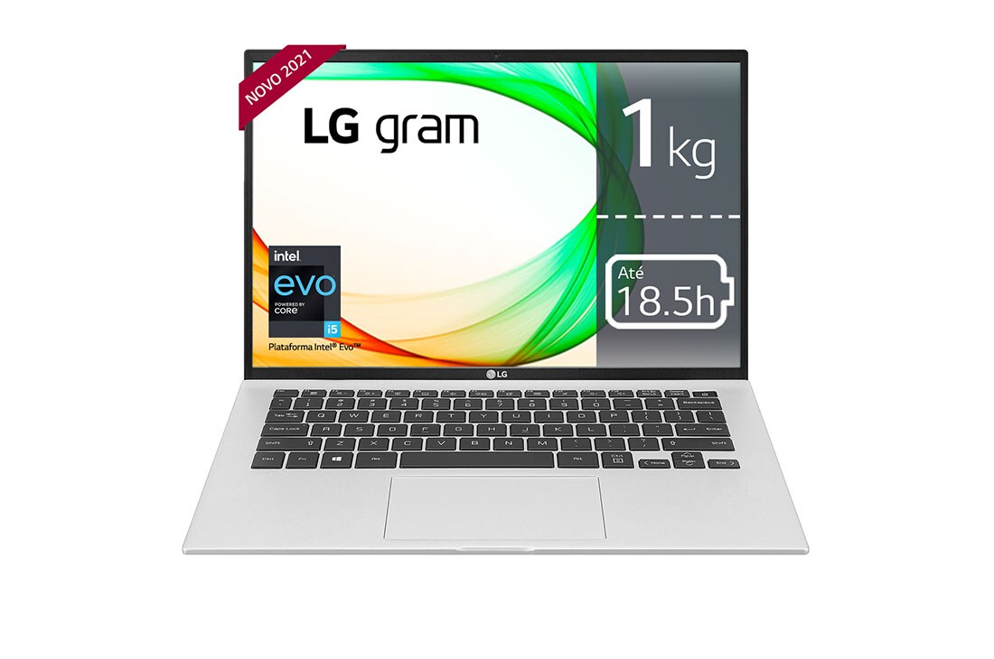 LG Portátil LG gram Ultraleve com ecr? 14'' 16:10 IPS e Plataforma Intel? Evo?, 14Z90P-G.AR52P
