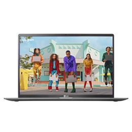 Vista frontal de LG gram 17 ultraleve 17Z90N-V.AA77P