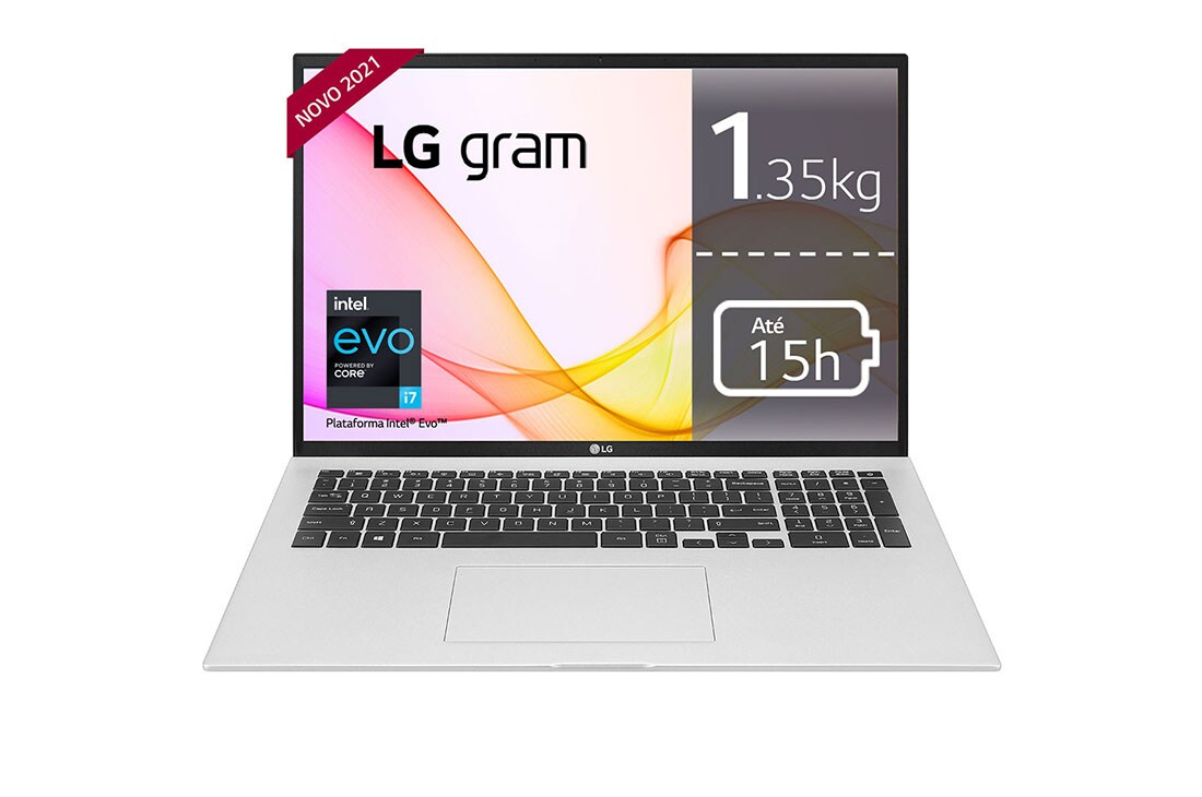 LG Portátil LG gram Ultraleve com ecr? 17" IPS e Plataforma Intel? Evo?, 17Z90P-G.AA85P