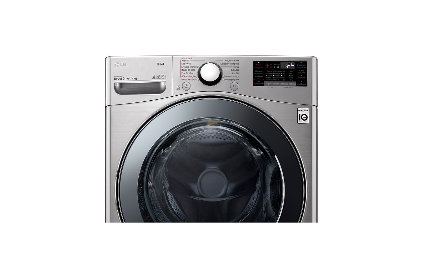 LG Máquina de Lavar roupa | 17 kg | Etiqueta energética E | 1100 r.p.m. | Inverter Direct Drive? | Steam? | TurboWash?, F1P1CY2T
