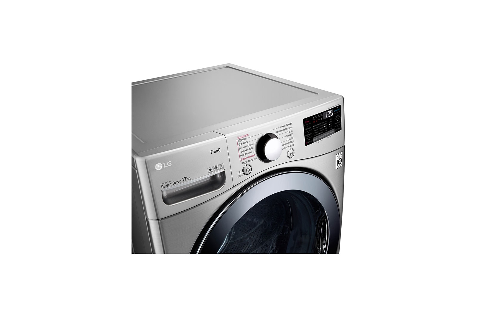LG Máquina de Lavar roupa | 17 kg | Etiqueta energética E | 1100 r.p.m. | Inverter Direct Drive? | Steam? | TurboWash?, F1P1CY2T