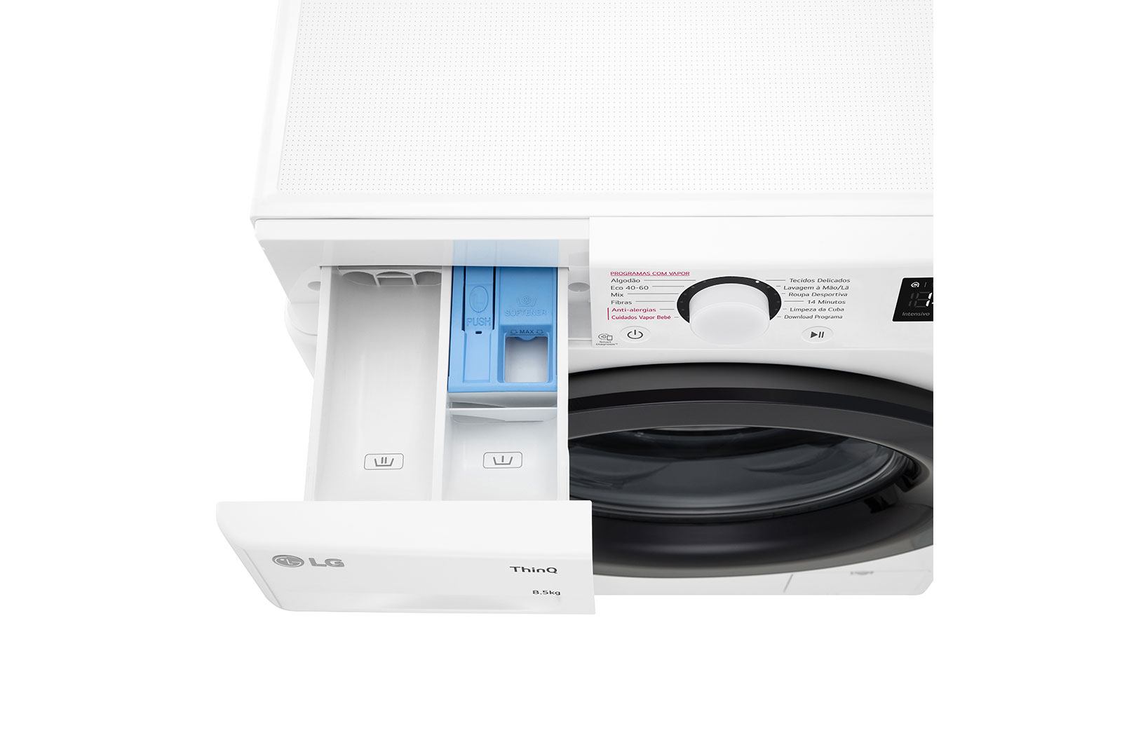 LG Máquina de lavar roupa slim LG F2WV3058S6W, 8,5 kg, eficiência energética A, 1200 r.p.m., AI DD?, Steam?, branco, F2WV3058S6W