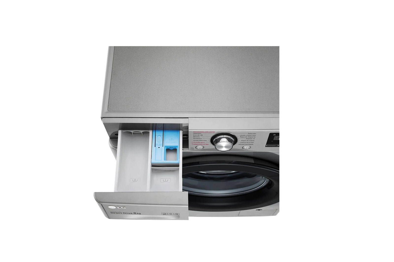 LG Máquina de lavar roupa slim LG F2WV5S85S2S, 8,5 kg, eficiência energética C, 1200 r.p.m., AI DD?, Steam?, TurboWash?, inox, F2WV5S85S2S