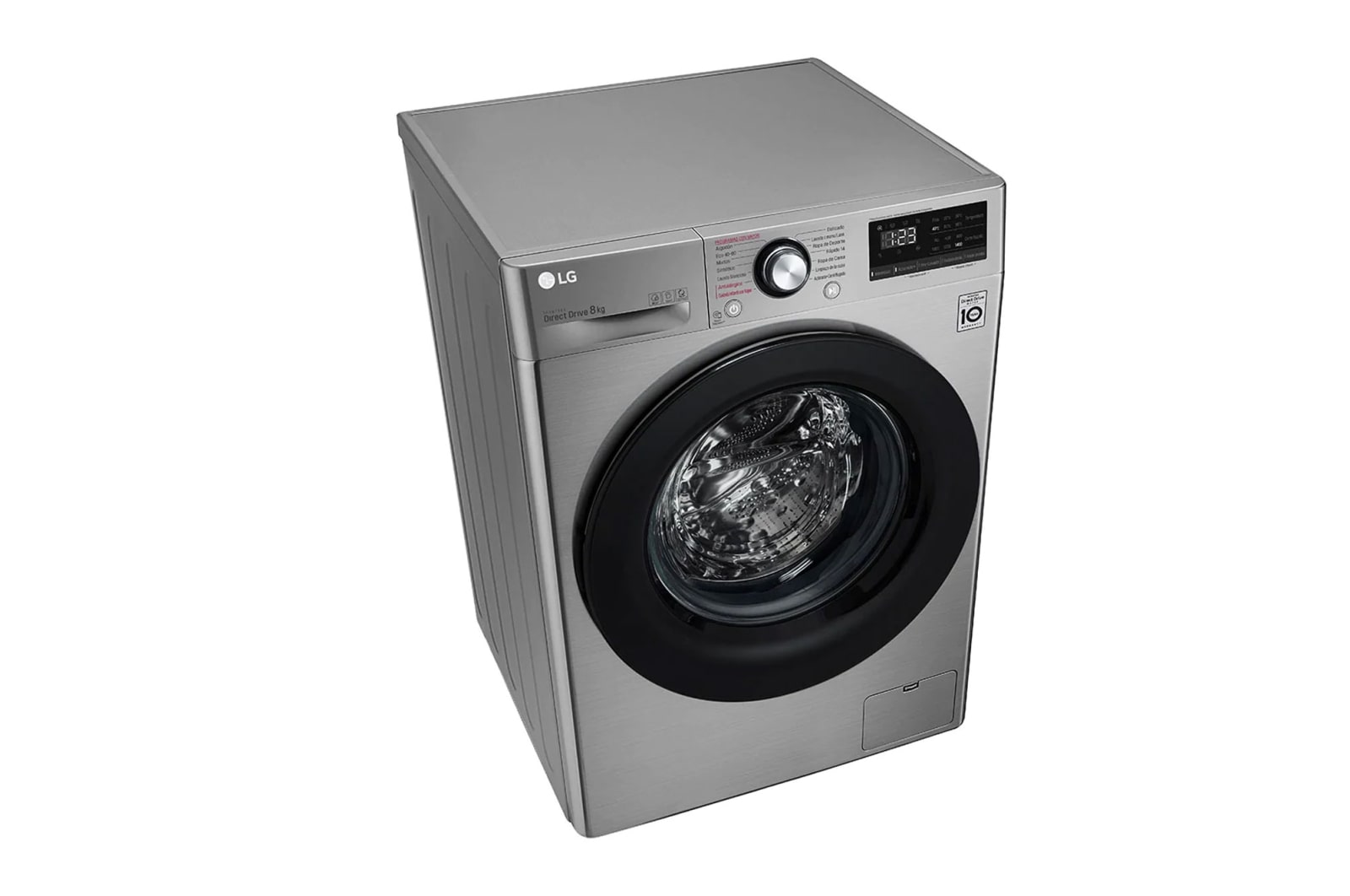 LG Máquina de lavar roupa slim LG F2WV5S85S2S, 8,5 kg, eficiência energética C, 1200 r.p.m., AI DD?, Steam?, TurboWash?, inox, F2WV5S85S2S