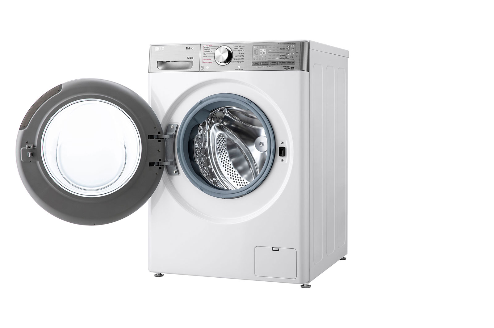 LG Máquina de lavar e secar roupa LG F4DV9512P2W, 12/8 kg, eficiência energética A/E, 1400 r.p.m., AI DD?, Steam+?, TurboWash360?, ezDispense?, EcoHybrid?, branco, F4DV9512P2W
