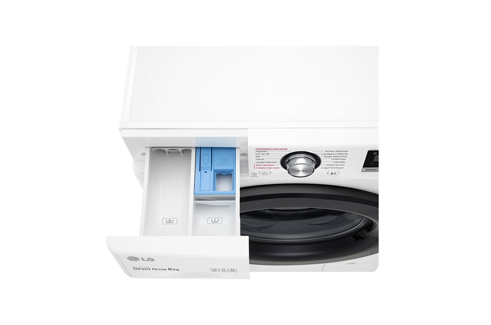 LG Máquina de lavar roupa LG F4WV3008S6W, 8 kg, eficiência energética C, 1400 r.p.m., AI DD?, Steam?, branco, F4WV3008S6W