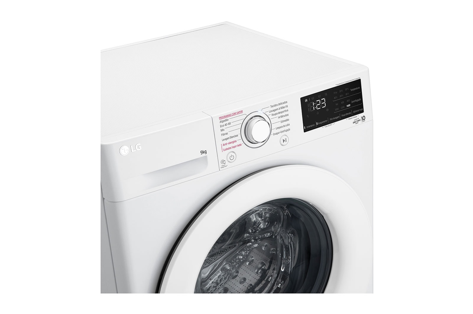 LG Máquina de lavar roupa LG F4WV3009S3W, 9 kg, eficiência energética B, 1400 r.p.m., AI DD?, Steam?, branco, F4WV3009S3W