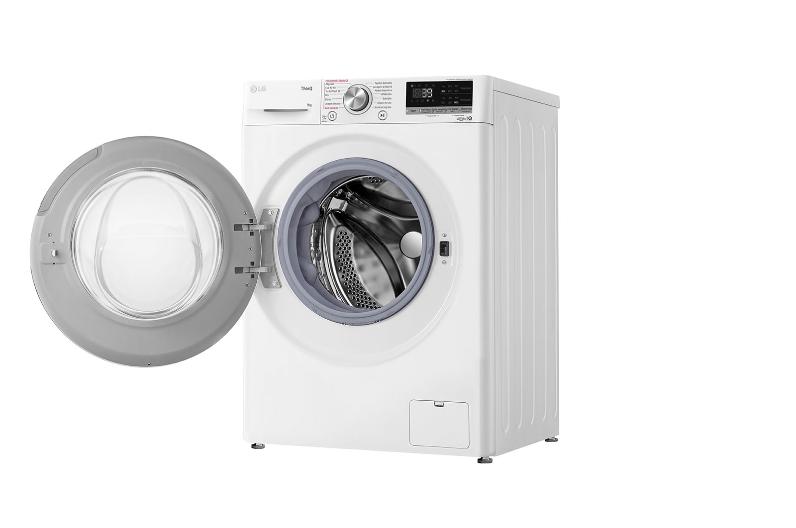 LG Máquina de lavar roupa LG F4WV7009S1W, 9 kg, eficiência energética A, 1400 r.p.m., AI DD?, Steam?, TurboWash360?, branco, F4WV7009S1W