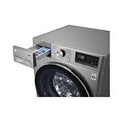 LG Máquina de lavar roupa LG F4WV7010S2S, 10,5 kg, eficiência energética A, 1400 r.p.m., AI DD?, Steam?, TurboWash360?, inox, F4WV7010S2S