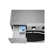 LG Máquina de lavar roupa LG F4WV7010S2S, 10,5 kg, eficiência energética A, 1400 r.p.m., AI DD?, Steam?, TurboWash360?, inox, F4WV7010S2S