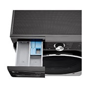 LG Máquina de lavar roupa LG F4WV9009P2B, 9 kg, eficiência energética A, 1400 r.p.m., AI DD?, Steam+?, TurboWash360?, preto, F4WV9009P2B