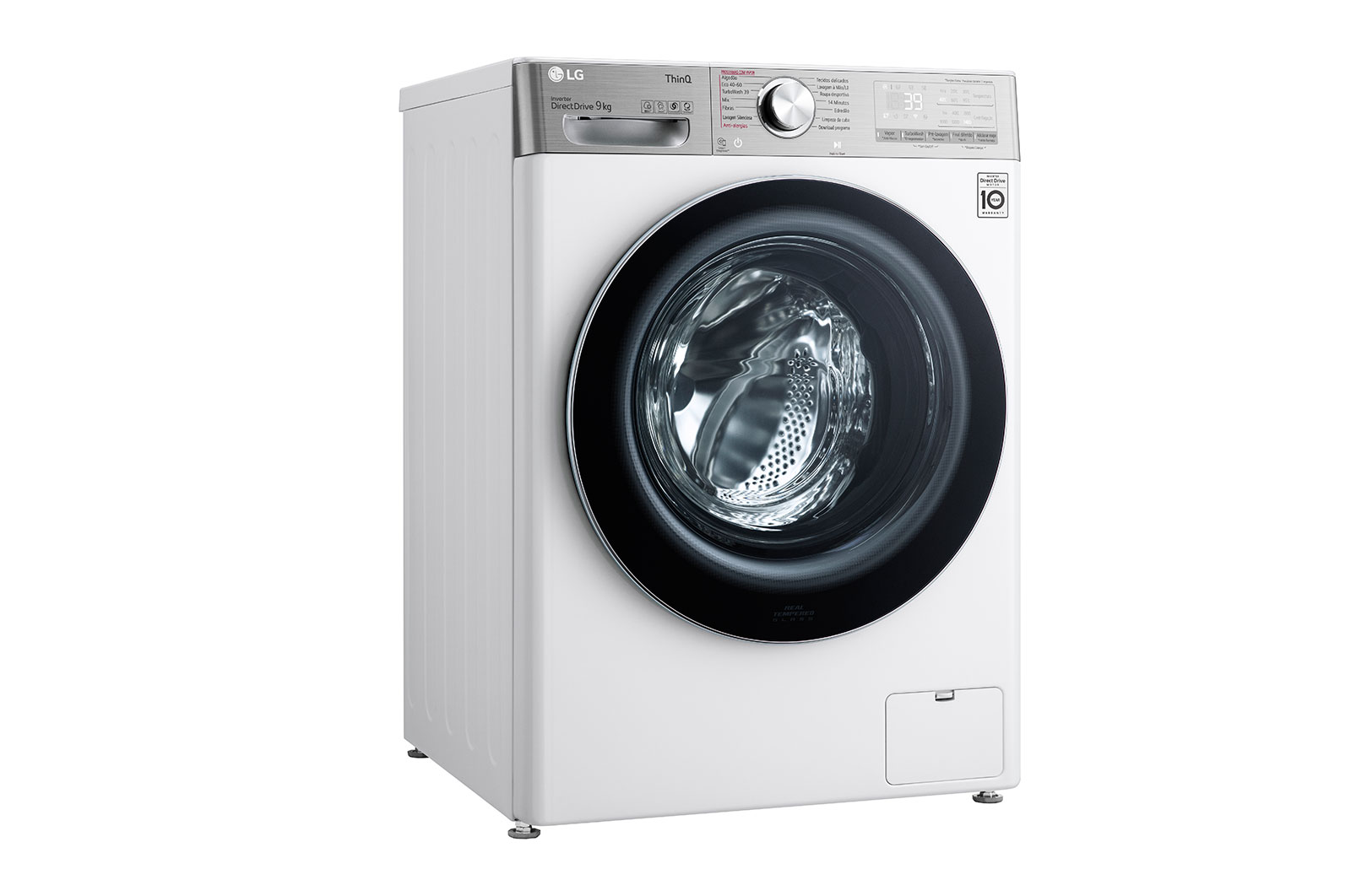 LG Máquina de lavar roupa LG F4WV9009P2W, 9 kg, eficiência energética A, 1400 r.p.m., AI DD?, Steam+?, TurboWash360?, branco, F4WV9009P2W