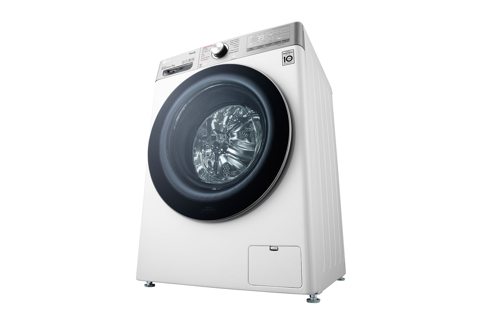LG Máquina de lavar roupa LG F4WV9009P2W, 9 kg, eficiência energética A, 1400 r.p.m., AI DD?, Steam+?, TurboWash360?, branco, F4WV9009P2W