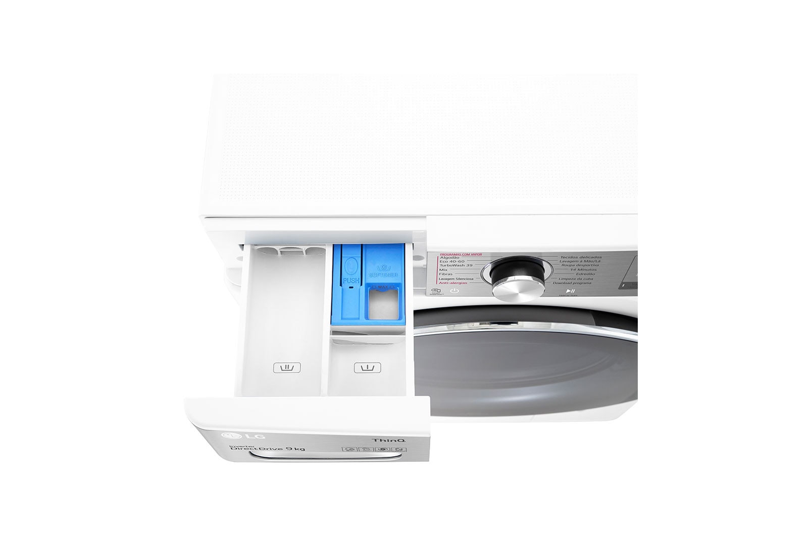 LG Máquina de lavar roupa LG F4WV9009P2W, 9 kg, eficiência energética A, 1400 r.p.m., AI DD?, Steam+?, TurboWash360?, branco, F4WV9009P2W