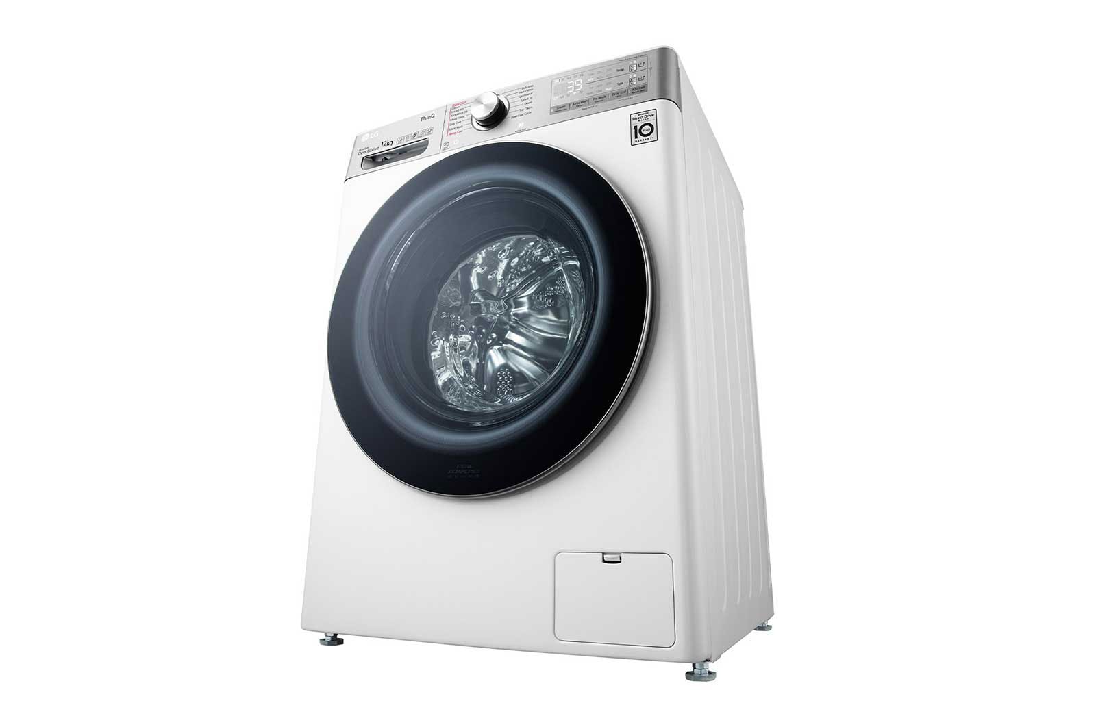 LG Máquina de lavar roupa LG F4WV9512P2W, 12 kg, eficiência energética A, 1400 r.p.m., AI DD?, Steam+?, TurboWash360?, ezDispense?, branco, F4WV9512P2W