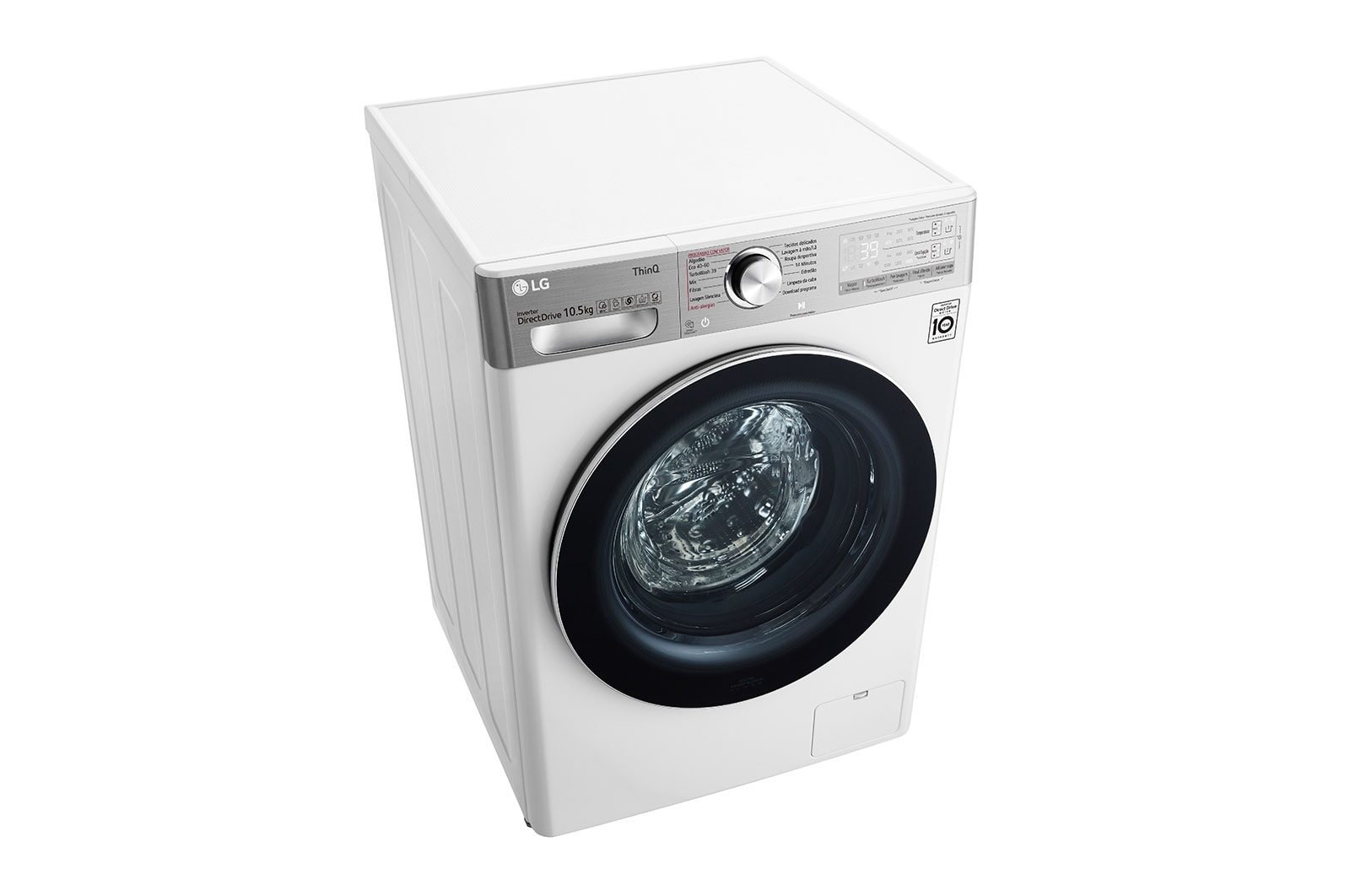 LG Máquina de lavar roupa LG F6WV9510P2W, 10,5 kg, eficiência energética A, 1600 r.p.m., AI DD?, Steam+?, TurboWash360?, ezDispense?, branco, F6WV9510P2W