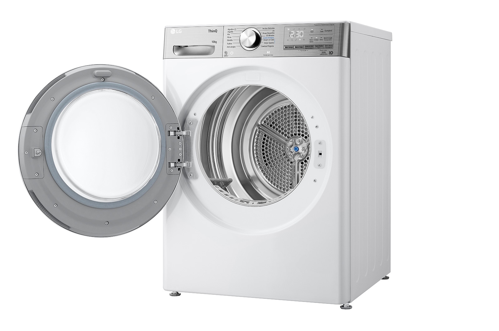 LG Máquina de secar roupa | 10 kg | Dual Inverter Heat Pump? | Etiqueta energética C | EcoHybrid? | Limpeza automática condensador, RH10V9AV2WR