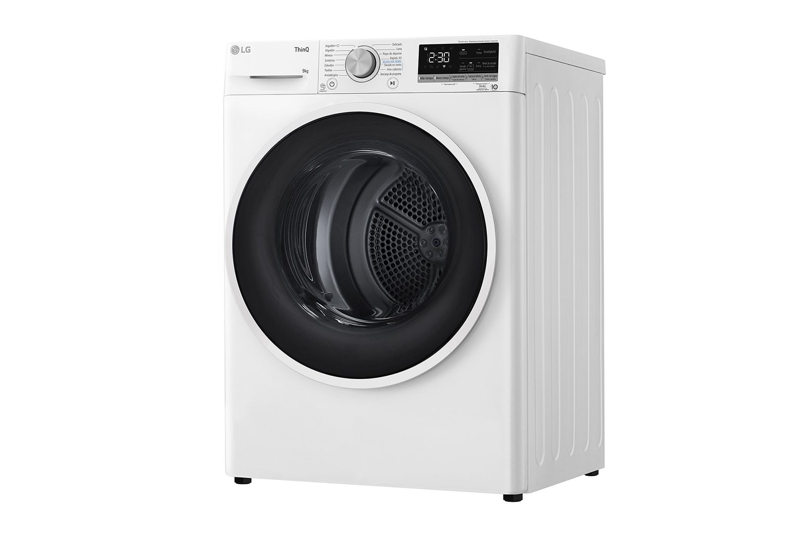 LG Máquina de secar roupa | 9 kg | Dual Inverter Heat Pump? | Etiqueta energética A++ | EcoHybrid? | Limpeza automática condensador, RH90V5AV6N