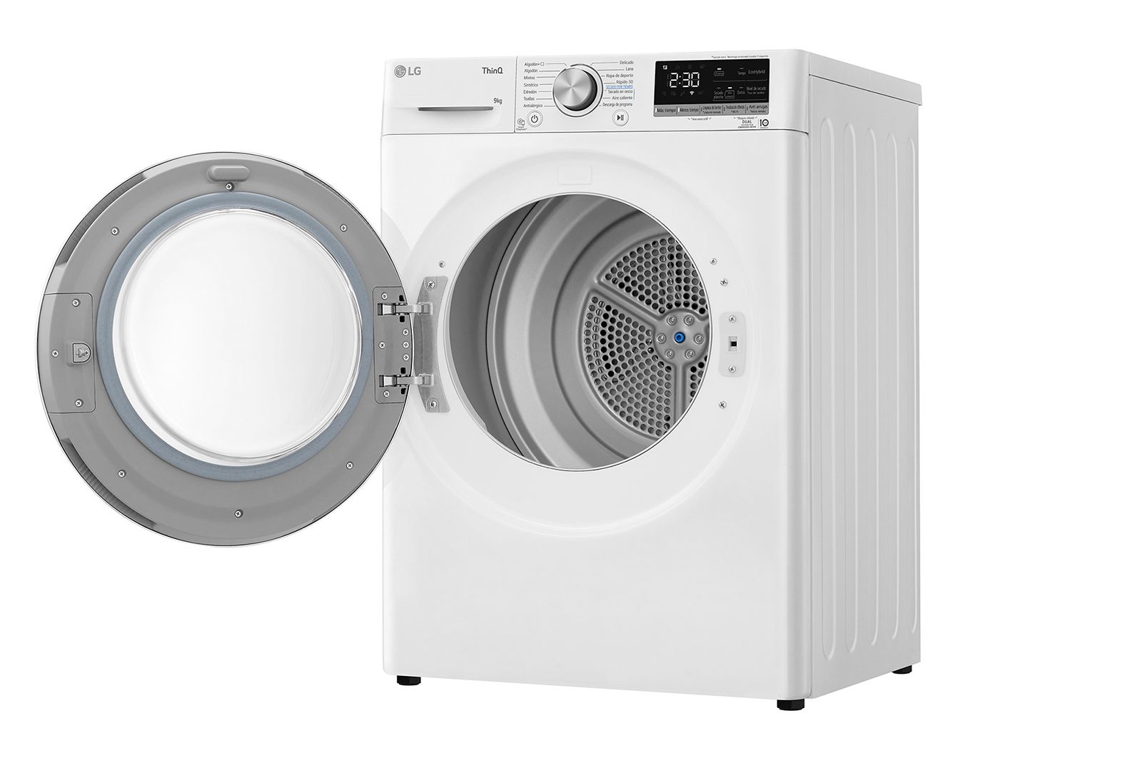 LG Máquina de secar roupa | 9 kg | Dual Inverter Heat Pump? | Etiqueta energética A++ | EcoHybrid? | Limpeza automática condensador, RH90V5AV6N
