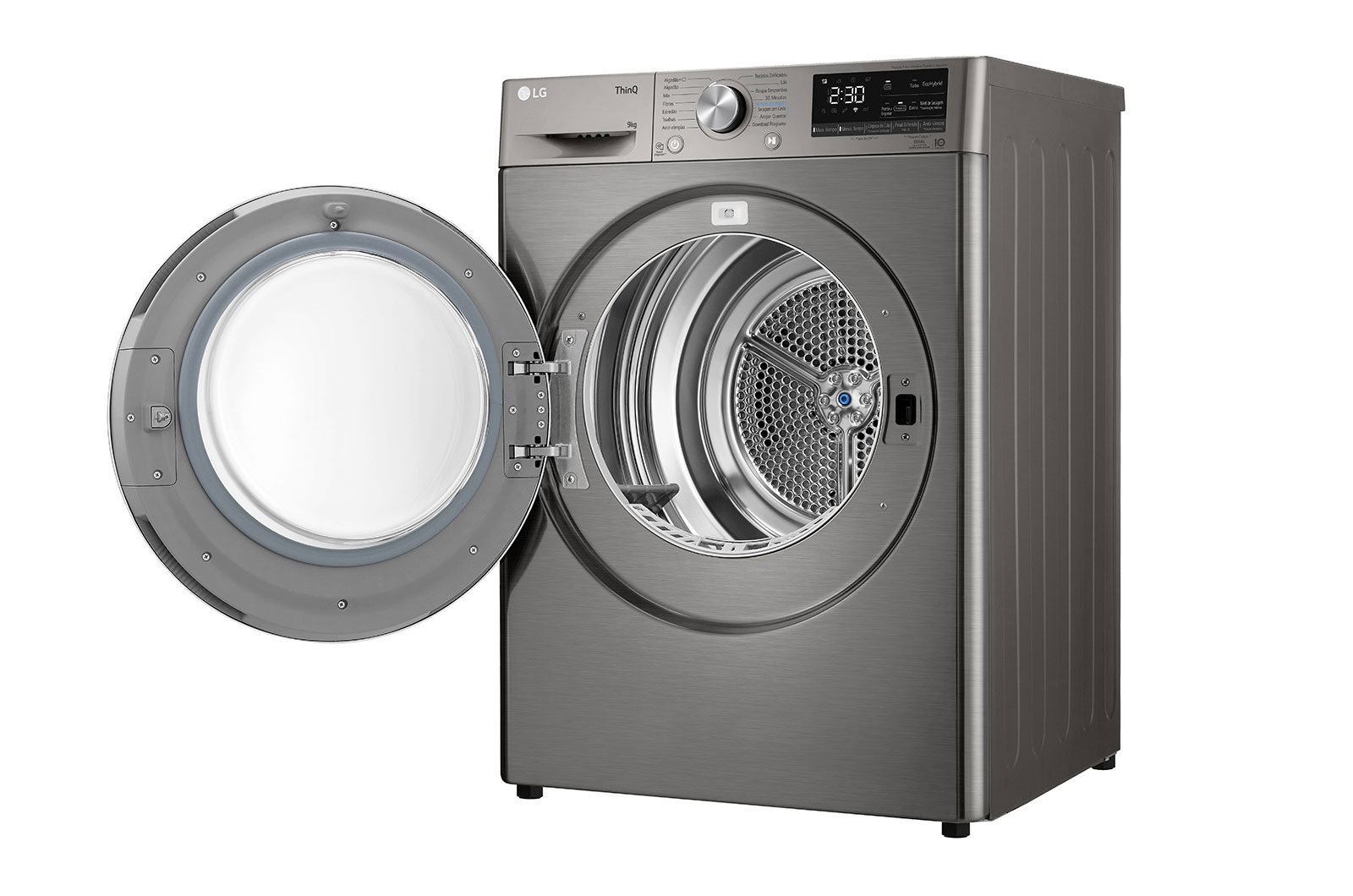 LG Máquina de secar roupa | 9 kg | Dual Inverter Heat Pump? | Etiqueta energética A+++ | EcoHybrid? | Limpeza automática condensador, RH90V9PV2N