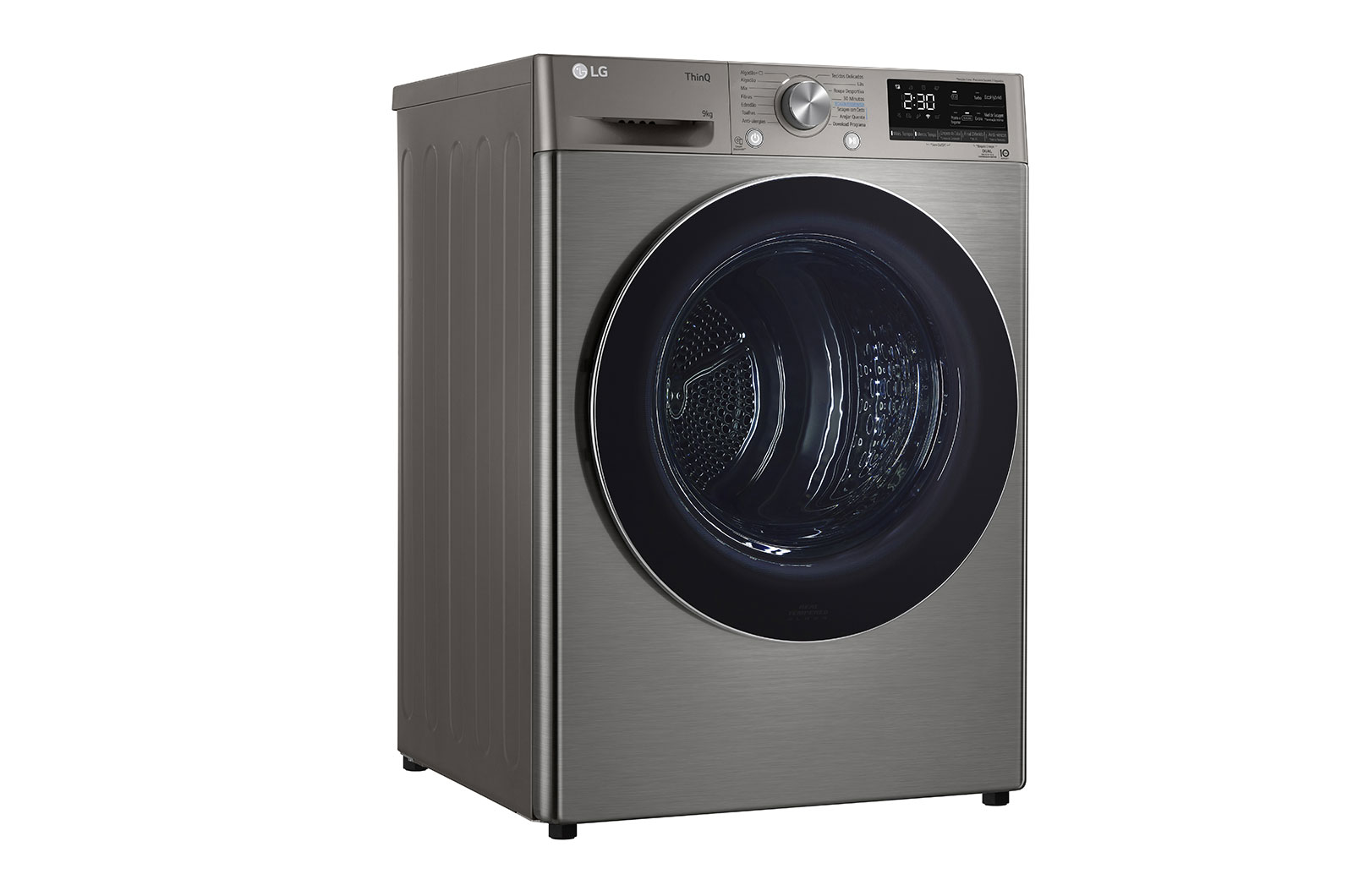 LG Máquina de secar roupa | 9 kg | Dual Inverter Heat Pump? | Etiqueta energética A+++ | EcoHybrid? | Limpeza automática condensador, RH90V9PV2N
