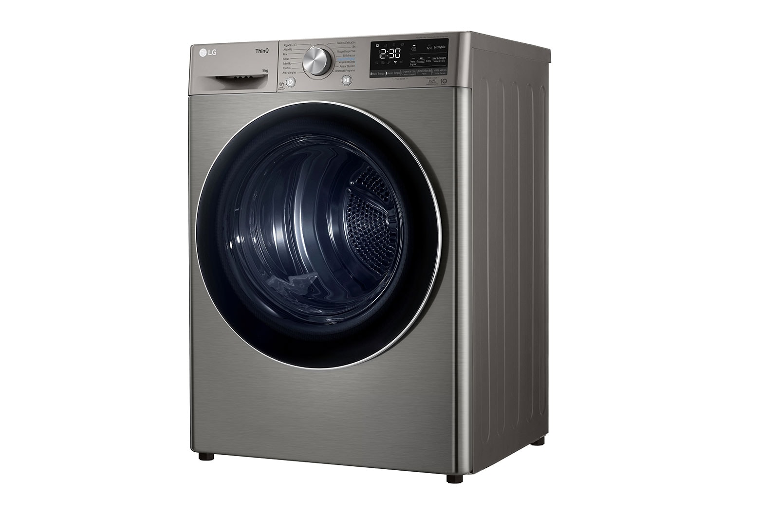 LG Máquina de secar roupa | 9 kg | Dual Inverter Heat Pump? | Etiqueta energética A+++ | EcoHybrid? | Limpeza automática condensador, RH90V9PV2N