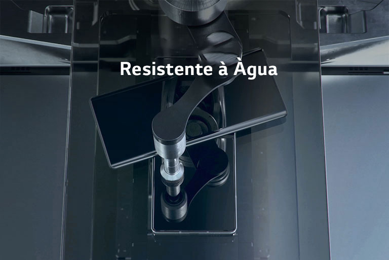 Smartphone numa máquina que testa a rota??o do ecr? principal.