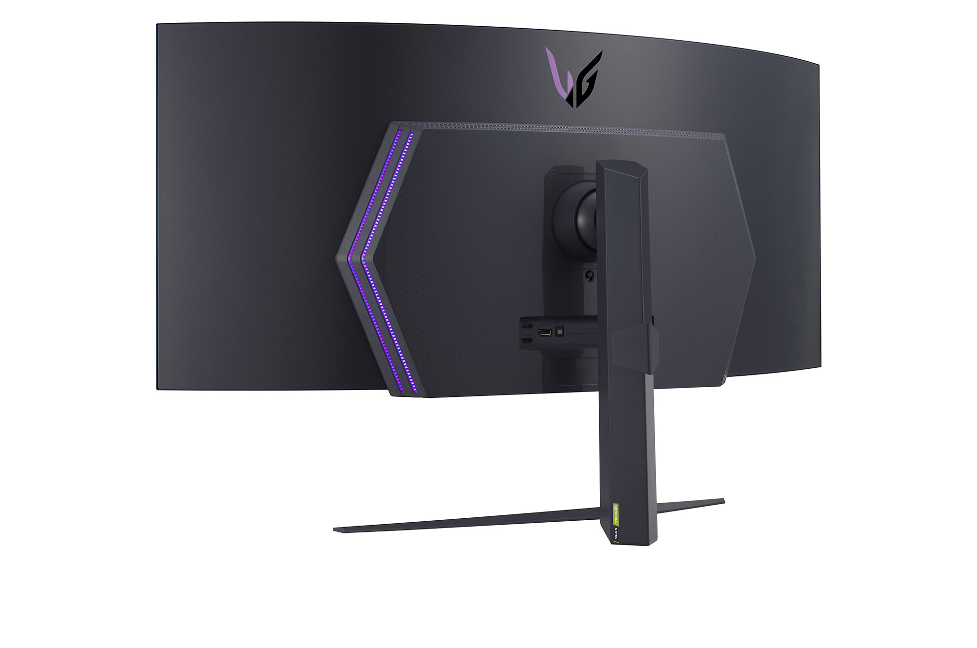 rear perspective view with lights on