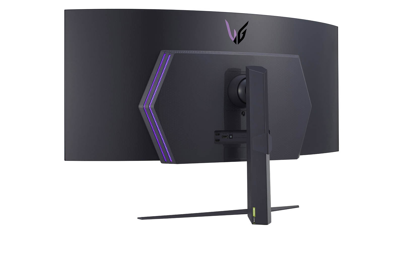 rear perspective view with lights on
