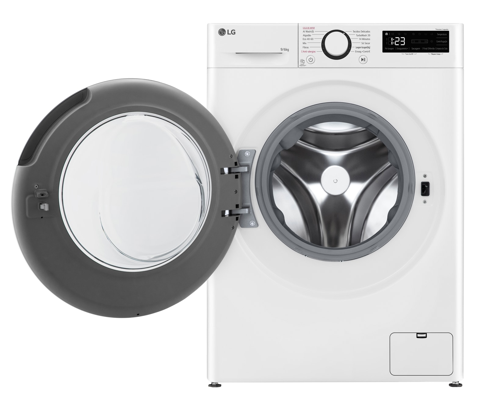 LG Máquina de lavar e secar roupa LG F4DR509S6W, 9/6 kg, eficiência energética A-10%/D, 1400 r.p.m., AI DD?, Steam?, branco, F4DR509S6W