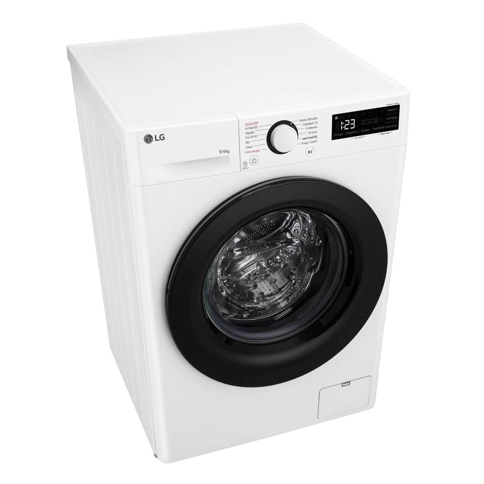 LG Máquina de lavar e secar roupa LG F4DR509S6W, 9/6 kg, eficiência energética A-10%/D, 1400 r.p.m., AI DD?, Steam?, branco, F4DR509S6W