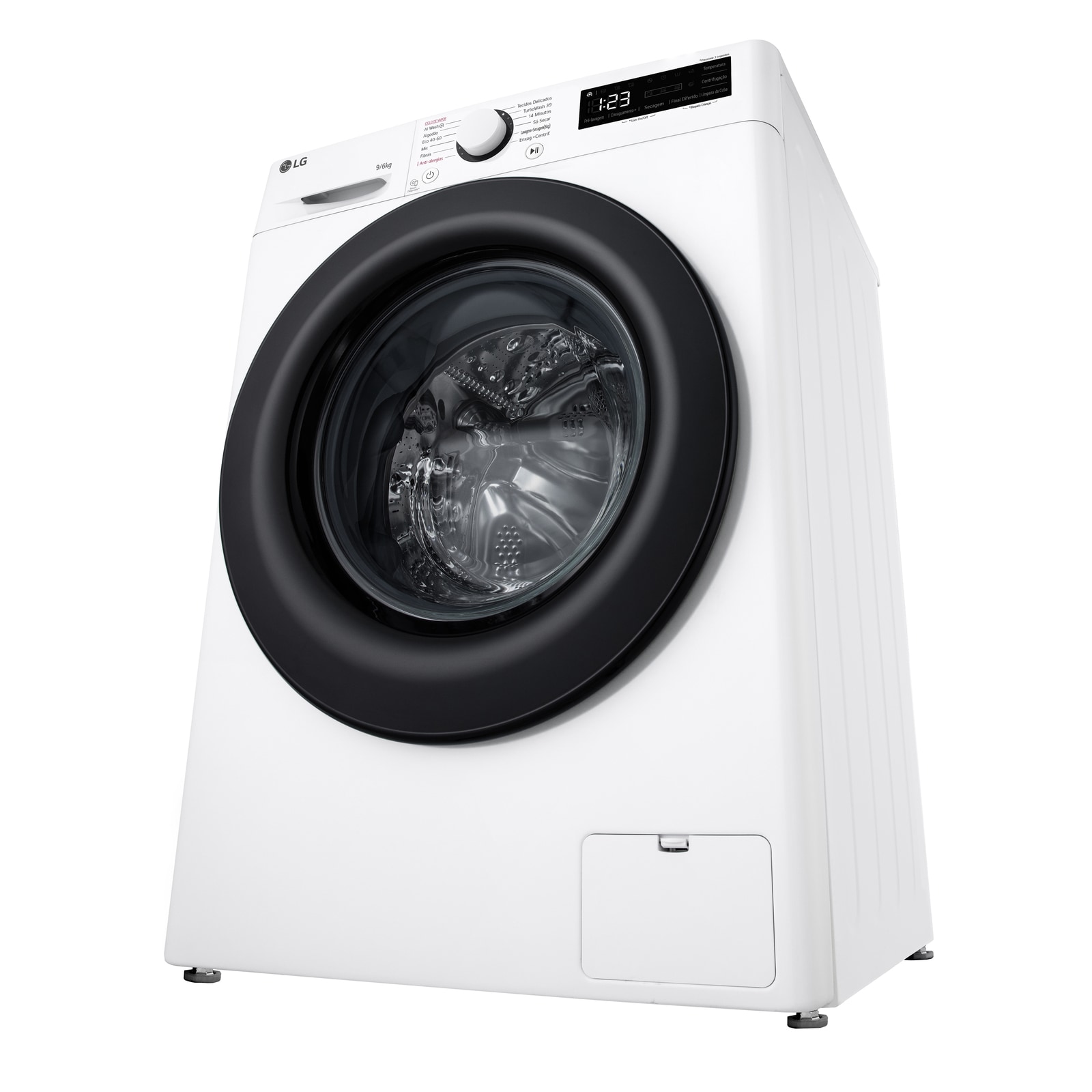 LG Máquina de lavar e secar roupa LG F4DR509S6W, 9/6 kg, eficiência energética A-10%/D, 1400 r.p.m., AI DD?, Steam?, branco, F4DR509S6W