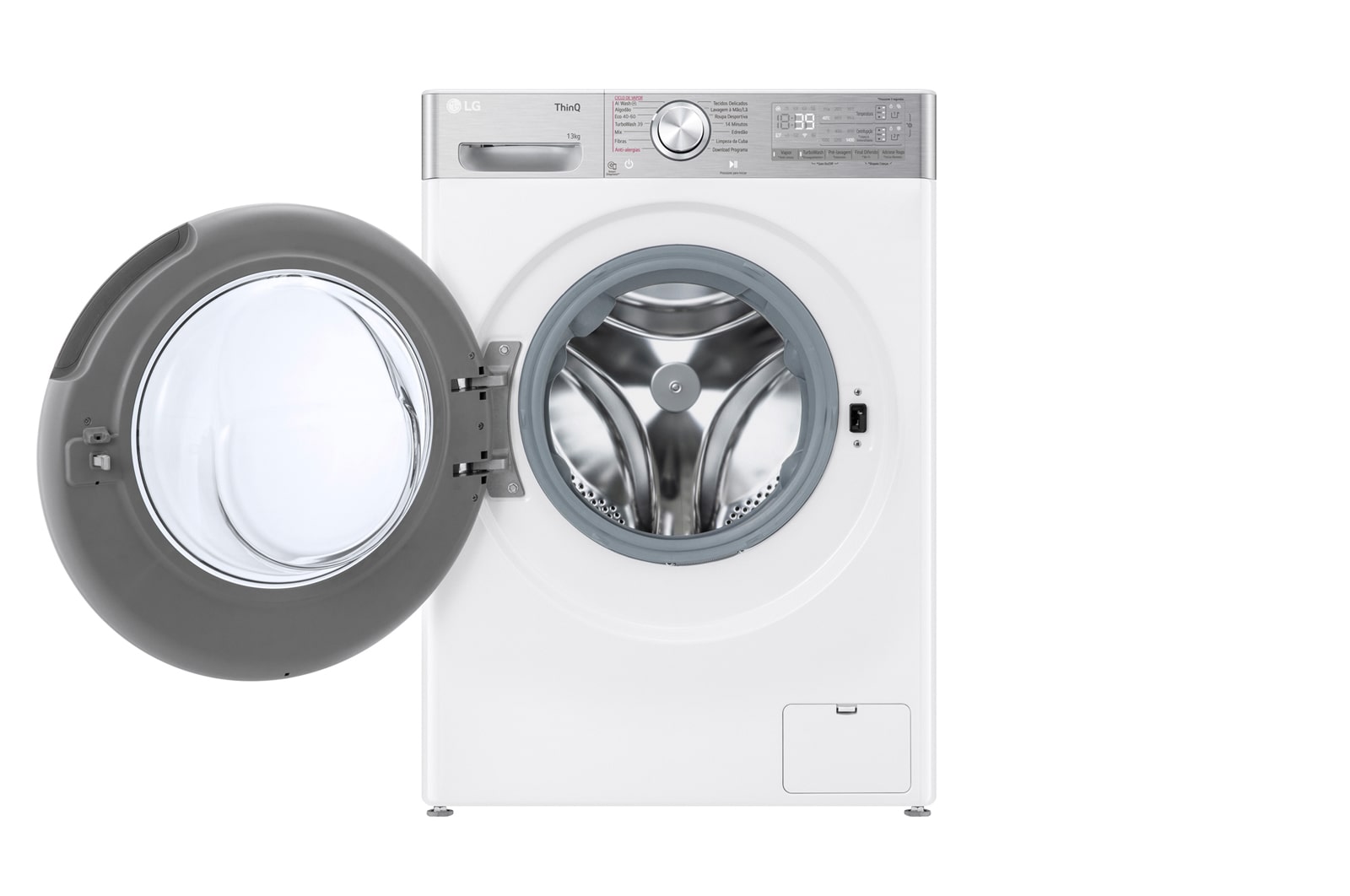 LG Máquina de lavar roupa LG F4WR9513A2W, 13 kg, eficiência energética A-20%, 1400 r.p.m., AI DD?, Steam+?, TurboWash360?, ezDispense?, branco, F4WR9513A2W